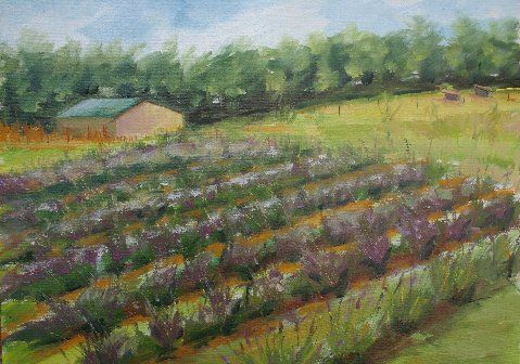 Painting of Peaceful Acres Lavender Farm